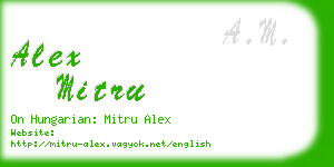alex mitru business card